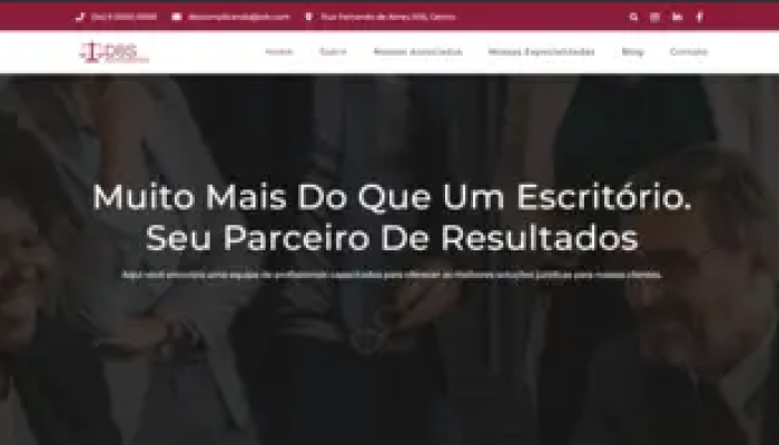 PORTFÓLIO - HERO - Site Institucional Advogados - Vitor Santos Web Designer