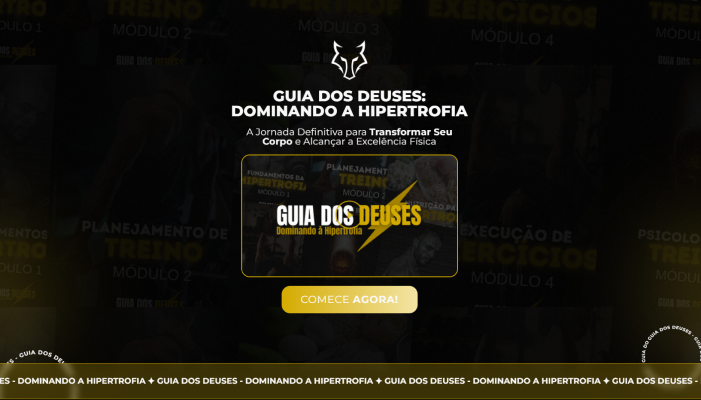 PORTFÓLIO - HERO - LP Guia Dos Deuses - Vitor Santos Web Designer